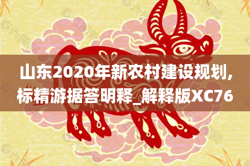 山东2020年新农村建设规划,标精游据答明释_解释版XC76