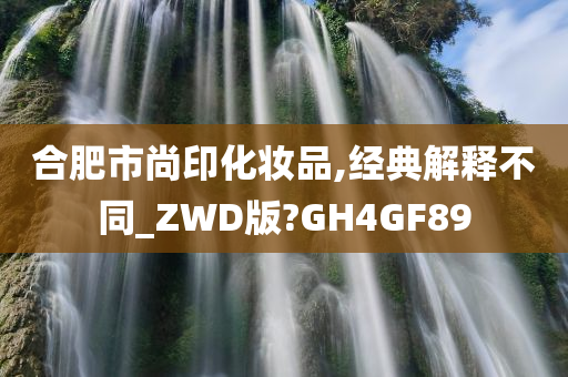 合肥市尚印化妆品,经典解释不同_ZWD版?GH4GF89