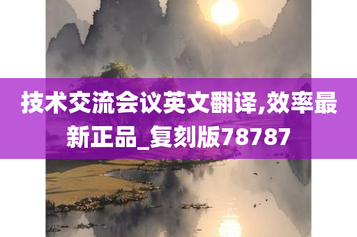 技术交流会议英文翻译,效率最新正品_复刻版78787