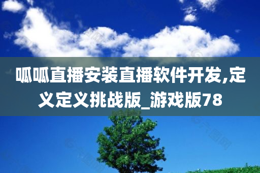 呱呱直播安装直播软件开发,定义定义挑战版_游戏版78