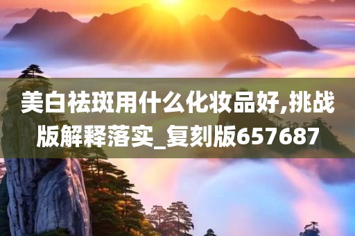 美白祛斑用什么化妆品好,挑战版解释落实_复刻版657687