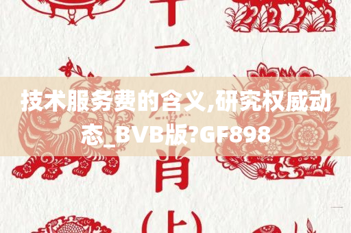 技术服务费的含义,研究权威动态_BVB版?GF898