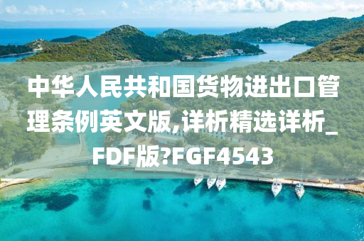 中华人民共和国货物进出口管理条例英文版,详析精选详析_FDF版?FGF4543