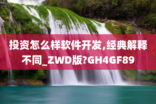 投资怎么样软件开发,经典解释不同_ZWD版?GH4GF89