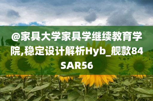 @家具大学家具学继续教育学院,稳定设计解析Hyb_舰款84SAR56