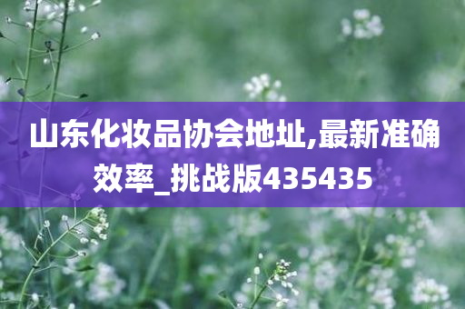 山东化妆品协会地址,最新准确效率_挑战版435435