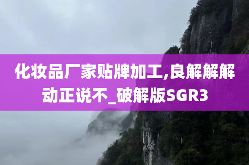 化妆品厂家贴牌加工,良解解解动正说不_破解版SGR3