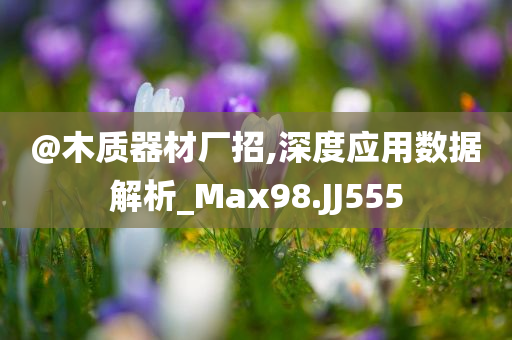 @木质器材厂招,深度应用数据解析_Max98.JJ555