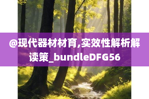 @现代器材材育,实效性解析解读策_bundleDFG56