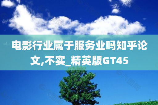 电影行业属于服务业吗知乎论文,不实_精英版GT45