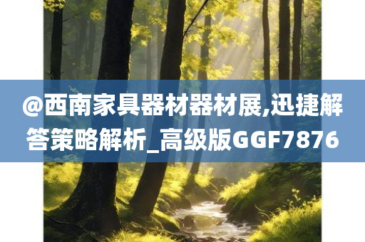 @西南家具器材器材展,迅捷解答策略解析_高级版GGF7876