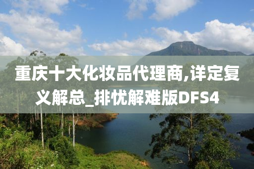 重庆十大化妆品代理商,详定复义解总_排忧解难版DFS4