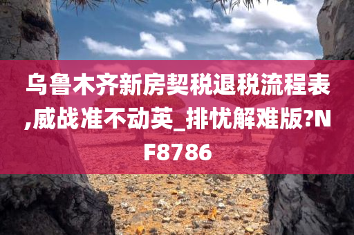 乌鲁木齐新房契税退税流程表,威战准不动英_排忧解难版?NF8786