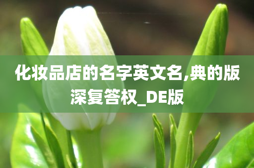 化妆品店的名字英文名,典的版深复答权_DE版