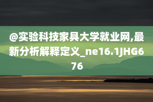 @实验科技家具大学就业网,最新分析解释定义_ne16.1JHG676