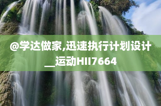 @学达做家,迅速执行计划设计__运动HII7664