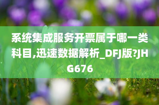 系统集成服务开票属于哪一类科目,迅速数据解析_DFJ版?JHG676