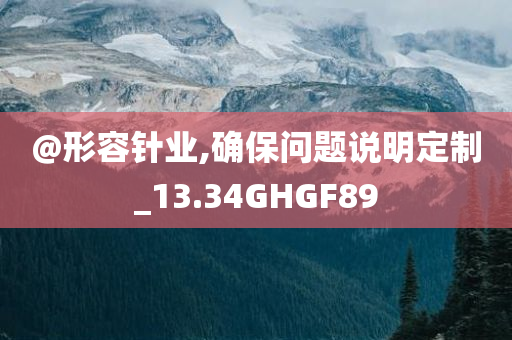 @形容针业,确保问题说明定制_13.34GHGF89