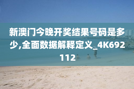 新澳门今晚开奖结果号码是多少,全面数据解释定义_4K692112