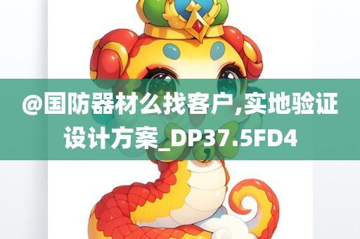 @国防器材么找客户,实地验证设计方案_DP37.5FD4