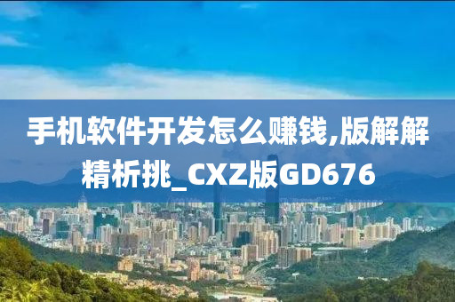 手机软件开发怎么赚钱,版解解精析挑_CXZ版GD676