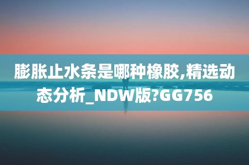 膨胀止水条是哪种橡胶,精选动态分析_NDW版?GG756