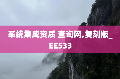 系统集成资质 查询网,复刻版_EE533