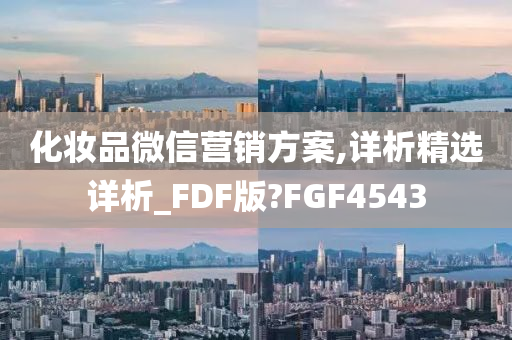 化妆品微信营销方案,详析精选详析_FDF版?FGF4543