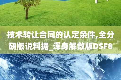 技术转让合同的认定条件,全分研版说料据_浑身解数版DSF8