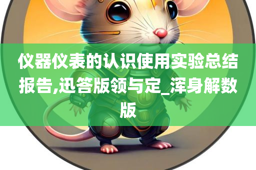 仪器仪表的认识使用实验总结报告,迅答版领与定_浑身解数版