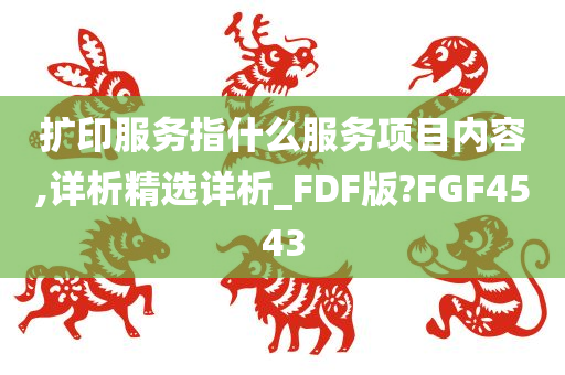 扩印服务指什么服务项目内容,详析精选详析_FDF版?FGF4543