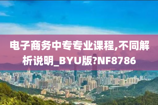 电子商务中专专业课程,不同解析说明_BYU版?NF8786