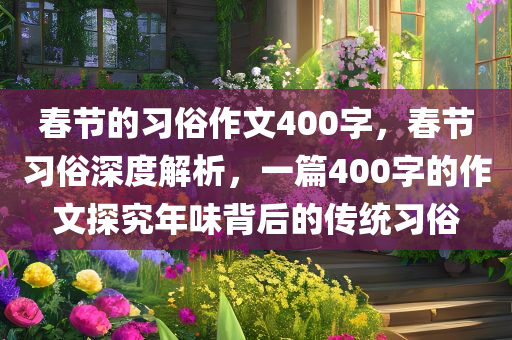 春节的习俗作文400字，春节习俗深度解析，一篇400字的作文探究年味背后的传统习俗