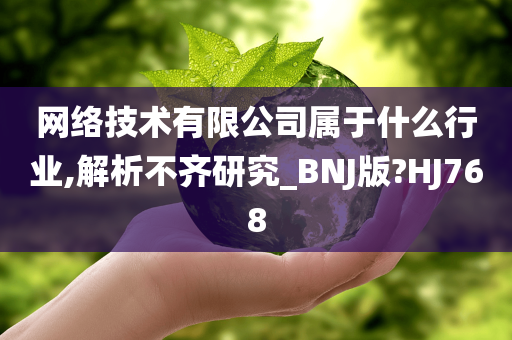 网络技术有限公司属于什么行业,解析不齐研究_BNJ版?HJ768