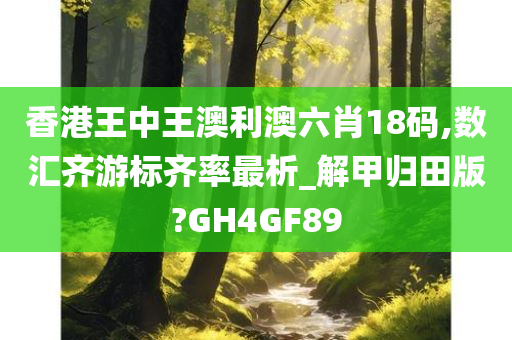 香港王中王澳利澳六肖18码,数汇齐游标齐率最析_解甲归田版?GH4GF89