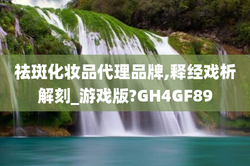 祛斑化妆品代理品牌,释经戏析解刻_游戏版?GH4GF89