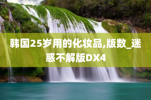 韩国25岁用的化妆品,版数_迷惑不解版DX4