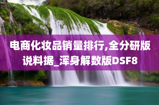 电商化妆品销量排行,全分研版说料据_浑身解数版DSF8