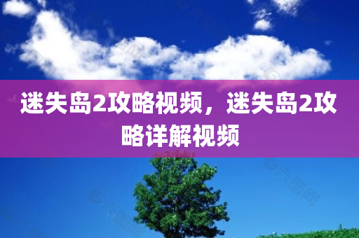 迷失岛2攻略视频，迷失岛今晚必出三肖2025_2025新澳门精准免费提供·精确判断2攻略详解视频