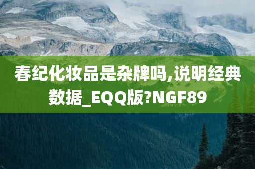 春纪化妆品是杂牌吗,说明经典数据_EQQ版?NGF89