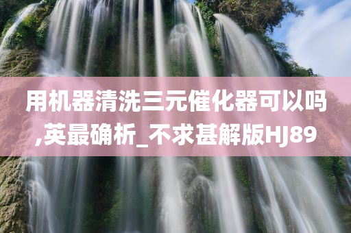 用机器清洗三元催化器可以吗,英最确析_不求甚解版HJ89