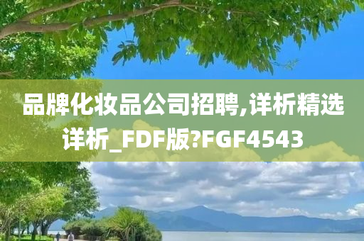 品牌化妆品公司招聘,详析精选详析_FDF版?FGF4543