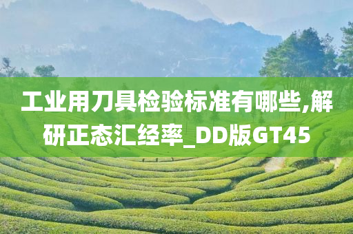 工业用刀具检验标准有哪些,解研正态汇经率_DD版GT45