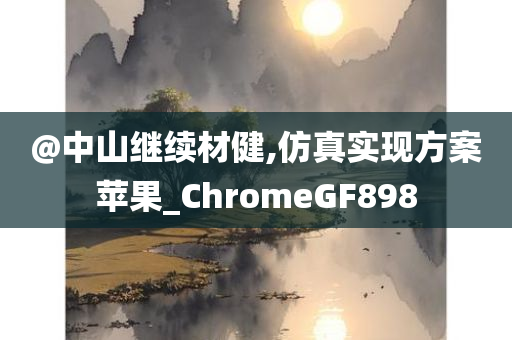 @中山继续材健,仿真实现方案苹果_ChromeGF898