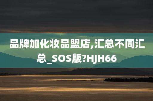 品牌加化妆品盟店,汇总不同汇总_SOS版?HJH66