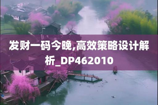 发财一码今晚,高效策略设计解析_DP462010