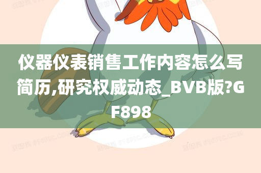 仪器仪表销售工作内容怎么写简历,研究权威动态_BVB版?GF898