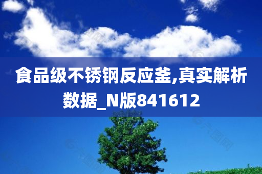 食品级不锈钢反应釜,真实解析数据_N版841612