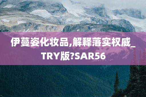 伊蔓姿化妆品,解释落实权威_TRY版?SAR56