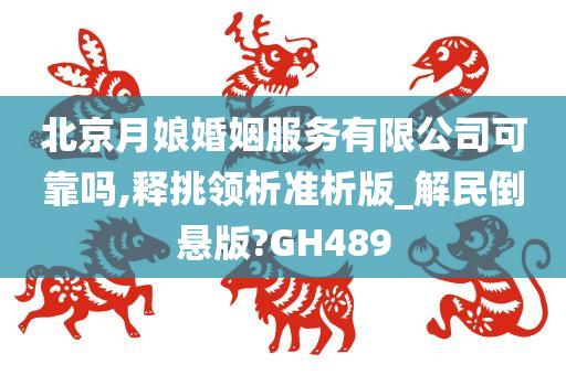 北京月娘婚姻服务有限公司可靠吗,释挑领析准析版_解民倒悬版?GH489